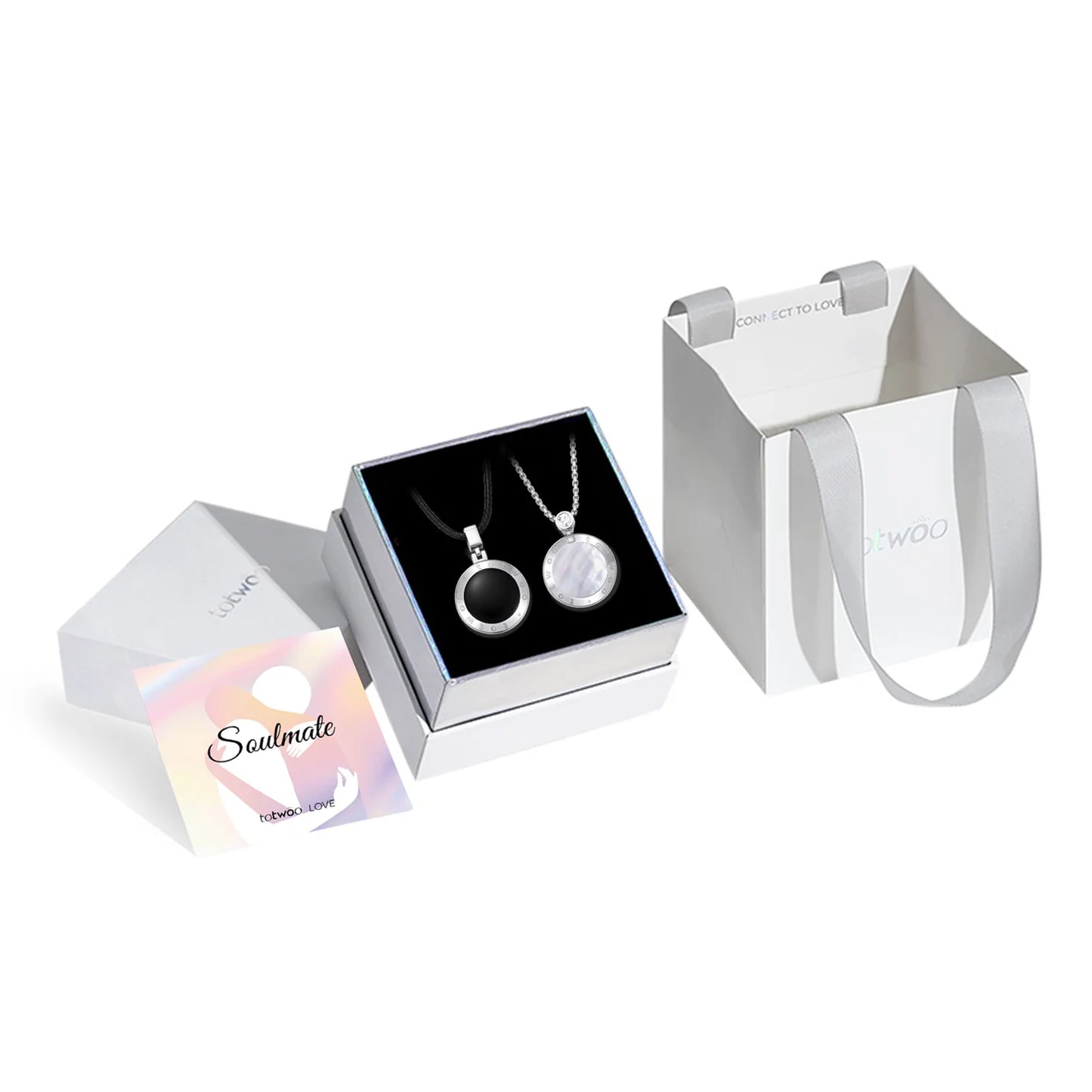 Soulmate 2.0 Touch Necklaces (Obsidian & Mother of Pearl Edition)