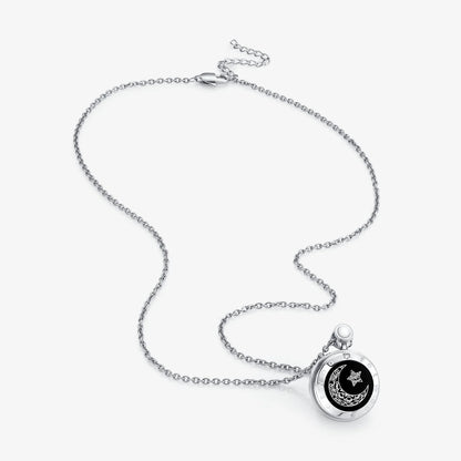 Sun & Moon Touch Necklaces (Natural Agate Set for Two)