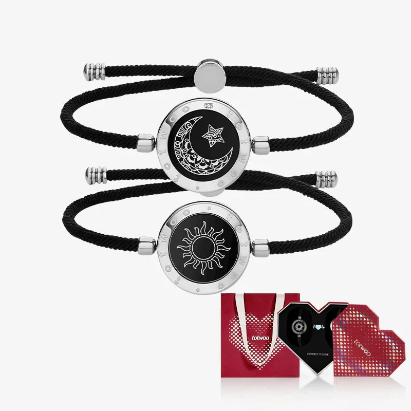 [Totwoo Signal Gift Box] Sun & Moon Bracelets  (Black Milan Rope Edition)
