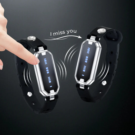 Morse Love Touch Silicone Bracelet (Black & Black)